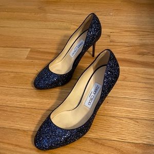 Jimmy Choo Heels - Navy Sparkle